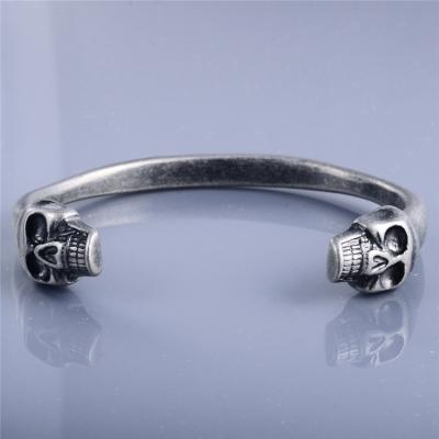 China High polished; Matte Finished Cool Mens Skull Stainless Steel Punk Bracelet for sale