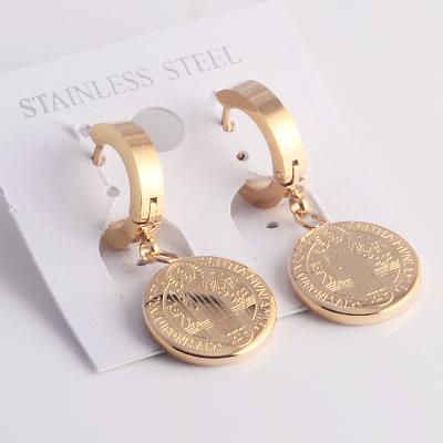 China Wholesale 24K Gold Casual / Sporty Drop Big Circle Earrings for sale