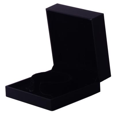 China 2022 High End Security Black Velvet Jewelry Boxes With Logo for sale