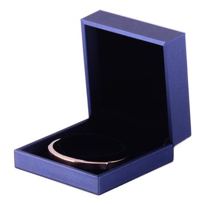 China 2022 Artificial Designed Stylish Blue Security Gift Jewelry Box for sale