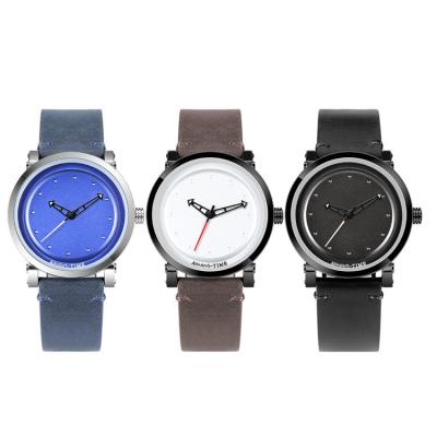 China Matte Leather Wide Men's Alarm Birthday Jewelry Promotional Gifts for sale