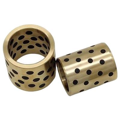 China Building Material Shops Factory Manufacture Products Hottest Sales Oilless Bearing Solid Lubrication Copper Bushing Inset With Graphite for sale