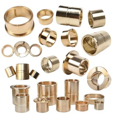 China Good Oil Factory CNC Machining Brass Spare Parts Lubrication Storage Casting High Load Sleeve Bronze Bushing Flange Customized Bushi Copper Bearing for sale