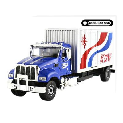 China Promotion Product Plastic With Alloy Die Cast Transport Series Shipping Models Toy Container Truck Model Collection for sale