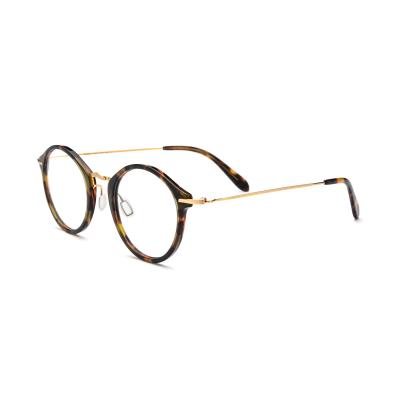 China From Shenzhen Factory High Quality Acetate Frames Reading Glass Stock Optical Sight And Titanium Temple Optical Eyewear for sale