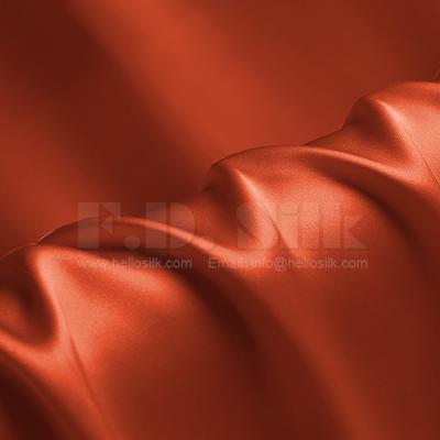 China NO.42 Width Organic Silk Charmeuse 114cm Color Silk Fabric 19mm Crepe Back Satin Dark Coffee for sale