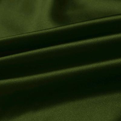 China Low breathable silk stretch satin fabric 140cm min width 16mm by hellosilk for dress silk army green color for sale