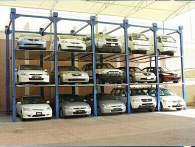 China Storage Auto Parking System Columns Shared Simple Car Parking Lift for 3 Cars Storage Per Unit for sale