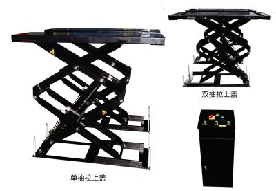 China Inground Scissor Car Lifts Hydraulic Pneumatic Lock Frame Plate In Floor Scissor Auto Lift 3ton/1800mm for sale