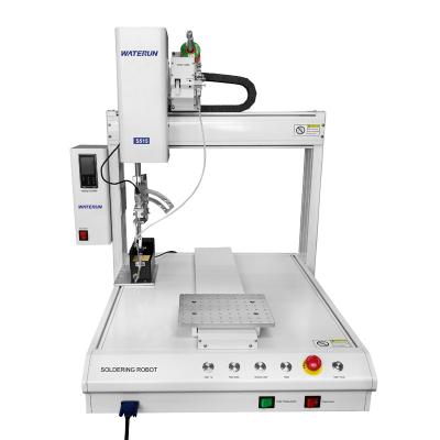 China Desktop 4 Axis Automatische soldeerrobot Stabiel 200W verwarmingsvermogen Te koop