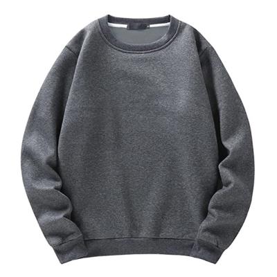 China Wholesale Plain Heather Gray Pullover Top Stitch Fashion Cool Custom Fleece Pullover Men Crewneck Sweatshirt Anti-wrinkle for sale