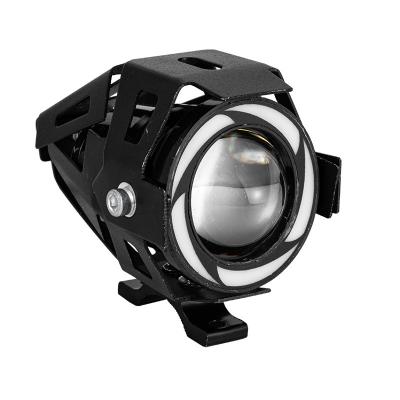 China Motorcycle U7 Fog Light High Low Beam LED Aluminum Spotlight Motorbike Mini Angel Eye LED Turn Signal Headlight for sale