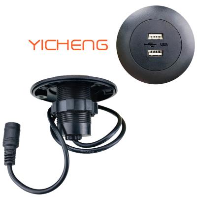 China Sofa 12V DC 3.1A Max Output Dual Port Socket USB Charger Furniture For Sofa for sale