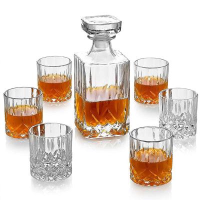 China Unique Luxury Clear Lead Free Glassware Gift Crystal Alcohol Drinking Barware botellas Licoreras Made in Modern Vodka Factory for sale