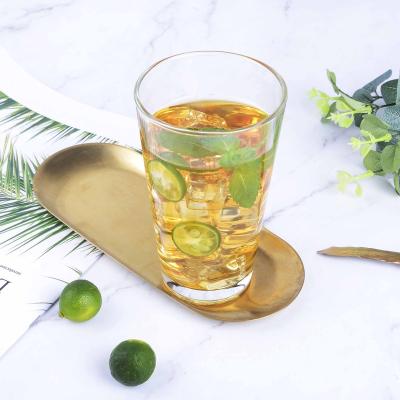 China Factory Supply Disposable Promotion Customized Beverage Tea Water Cup Juice Tumbler Juice Water Glasses Clear Crafted Drinking Glass Set for sale