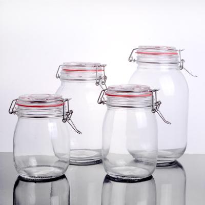 China New Hot Selling Products Heatable Dry Goods Easy Clean Wide Mouth Customized DIY Lid Sealing Canning Snacks Storage Glass Jar for sale