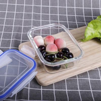 China Microwavable Heat Resistant Food Storage Container Set Glass Food Container For Microwave Oven Bowl Glass Kitchenware for sale