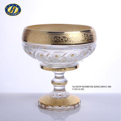 China Europe 7.67 inch candy fruit bowl with gold decoration, housewares inspired by vintage style, gift, table top for sale