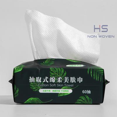 China Child Safe Disposable Portable Cotton Dry Towel Soft Facial Makeup Remove Cloths for sale