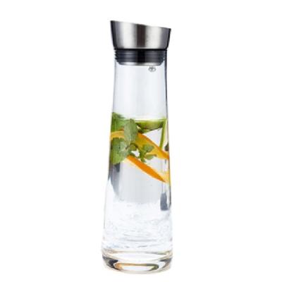 China 1200ML Viable Glass Water Bottle Dishwasher Carafe 1.2L Carafe 1.2L Tests Safe DGCCRF LFGB / BSCI ICS ISO Audit for sale