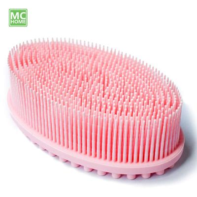 China For Home Use Beauty Clean Silicone Body Brush Gentle Exfoliating Bath Spa Brushing Shower Bath Scrubber for sale