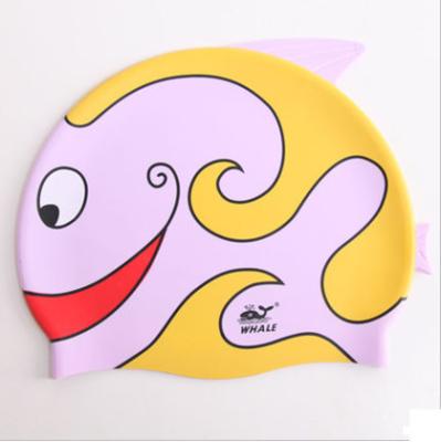 China Personalized Pink Silicone Kids Swimming Hats Toddler Swim Cap OEM for sale