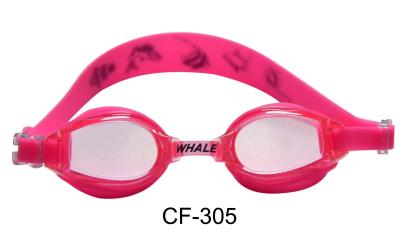 China Custom Colorful Child Swim Goggles Pink Kids Swimming Glasses with UV for sale