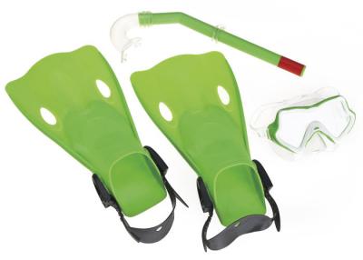 China Green Flippers For Swimming Snorkel Gear Swimming Fins Dive Mask Snorkel Set for sale