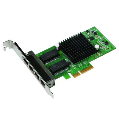 China Server High Performance 10/100/1000Mbps Intel I350 T4 Quad Port PCIe x4 Network Card Adapter for sale