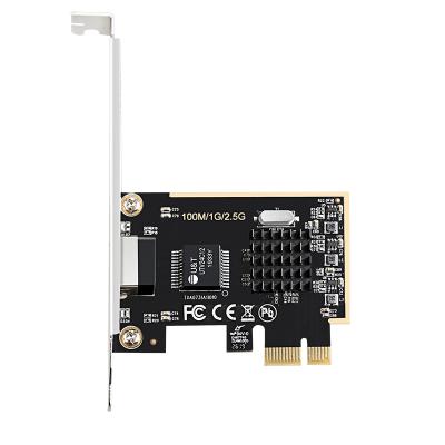 China Desktop PCIe to 2.5G Lan Port Adapter RJ45 2.5 Gigabit PCI Express Ethernet Card for sale