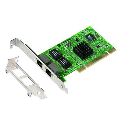 China Desktop Server Gigabit Copper RJ45 Dual Ports PCI Ethernet Adapter for sale