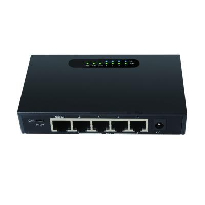 China 65W POE Gigabit 5 Ports Desktop POE Switch For CCTV Systems for sale