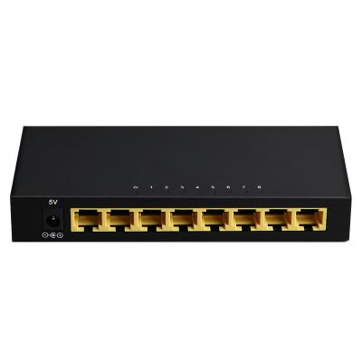 China PCBA + Plug and Play Metal Gigabit 8 Ports Desktop Network Switch with Metal Housing for sale