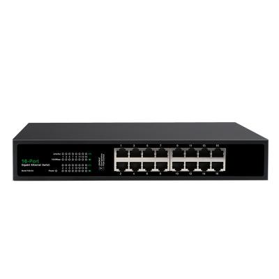 China VLAN Support Realtek RTL8382L Controller 16 Ports Gigabit Vlan Supported RJ45 Network Switch Hub With Built-in Power for sale