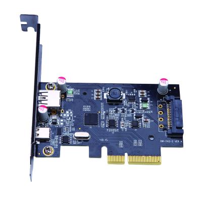 China PCBA + Metal PCIe SuperSpeed ​​to USB 3.1 Type C + Type C Port Expansion Board with ASM1142 Chipset for sale