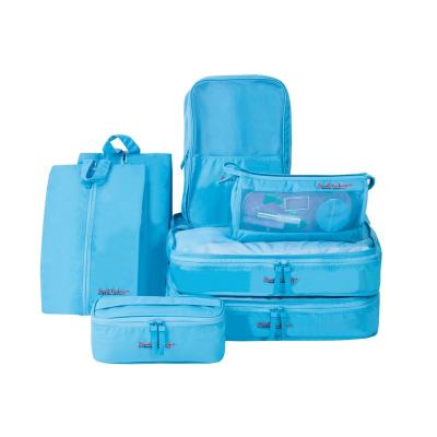 China Customized Durable Travel Organizer Bag Set Lightweight Travel Luggage Bags 7 PCs Packing Cubes Travel Bag for sale