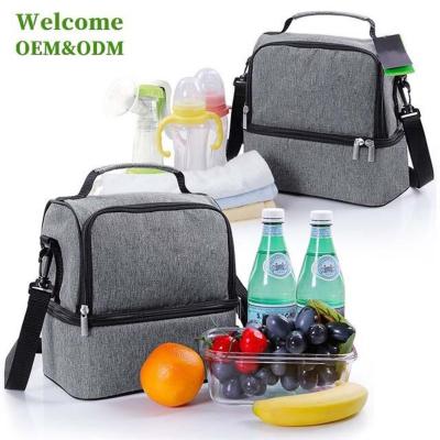 China Large Waterproof Insulation 1680D Oxford Bottle Insulation Soft Milk Kid Aluminum Foil Lunch Cooler Bag for sale