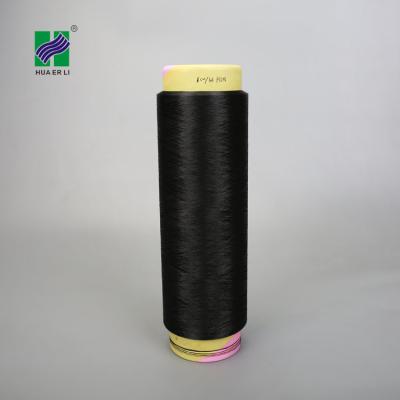 China Anti-bacteria DTY 100D/36F/LUI/SD/DDB (pure black) deep black color for weaving for sale