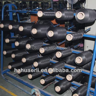 China Hangzhou SIM Brand DTY 450D/96F Polyester Yarn Sustainable Raw Black SD A Wholesale for sale