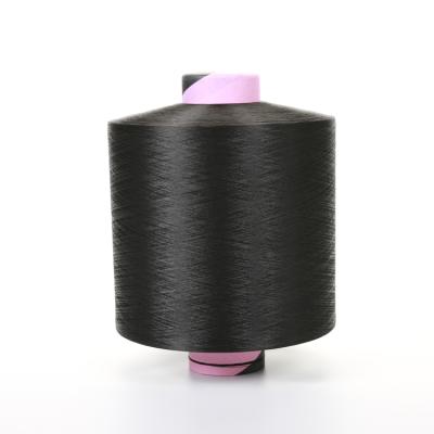 China 48 Denier Black Filament Soft Anti-bacteria Polyester Yarn Color 150 Intermingland For Knitted Production for sale