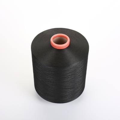 China Anti-Bacteria Dull Semi DTY 150D / 48F DDB HE 100 Black Polyester Yarn for sale