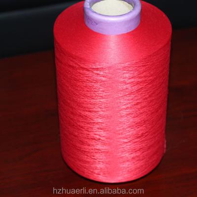 China Anti-bacteria Polyester Yarn DTY 200D/96F, SD, Coat Red Color Dyed Yarn for sale