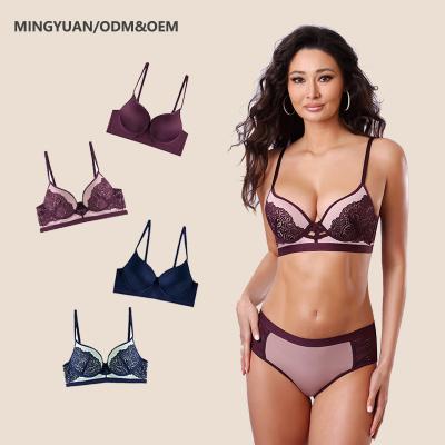 China OEM&ODM S-XXXXL Full Cup Sustainable Bra Lady's Lace Underwear Plus Size Women's Bra For Fat Women for sale