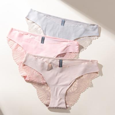 China MINGYUAN Antibacterial New Arrival Sexy Japanese Lace Panties For Women Black Pink Sex Simple Quantity Customize Silk Hot for sale