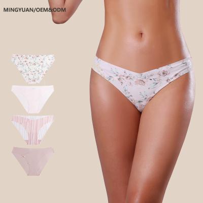 China OEM&ODM Breathable Big Stretch Panties Ice Silk Panties For Ladies Women's One Piece Bikini Seamless Underwear For Women for sale