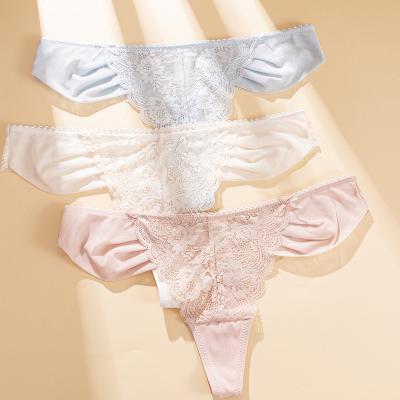 China OEM&ODM French lace panties lingerie lace breathable sexy women's wear panties beautiful for women ladies sexy thong for sale