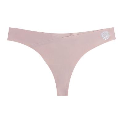 China Women's Silk Panties Breathable Sexy Seamless Ice Underwear Knickers Thongs For Sale for sale