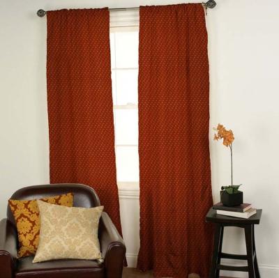 China Blackout Knit Jacquard Curtain 100% Silk Polyester Living Room Curtain for sale