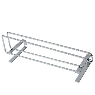 China Sustainable Silver Kitchen Roll Rack Paper Towel Shelf Cabinet Storage Punch Holder for sale