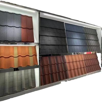 China Colored stone coating Building Materials Classical Bond Roof Cheap Price Roof Tile Stone Coated Metal Roof Tile for sale